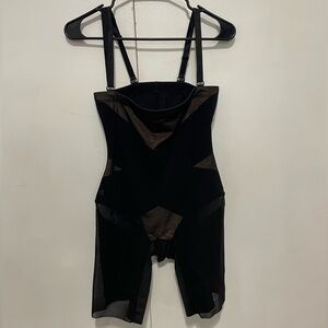 Honeylove Black High-Waist Shaping Bodysuit with Adjustable Straps